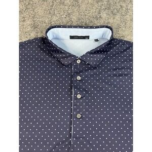 Greyson Golf Polo Shirt Mens XXL Wolf Head AOP Navy Blue Performance Stretch EUC